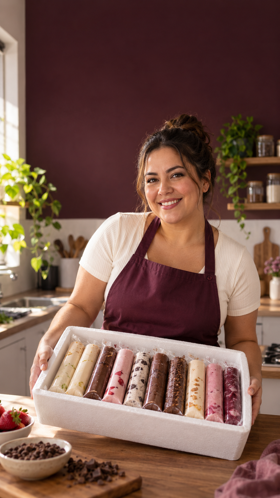 Empreendedora com geladinhos